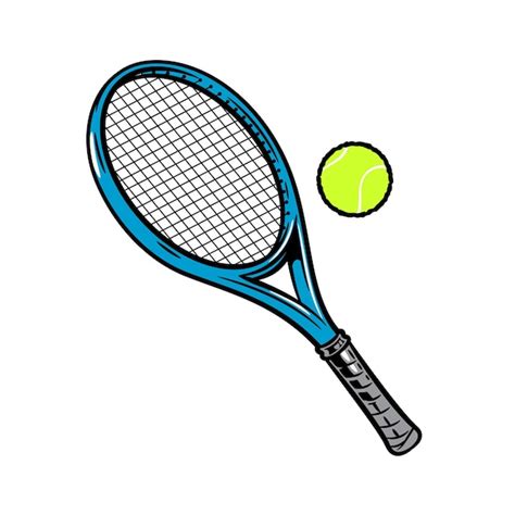 Premium Vector Tennis Ball And Racket