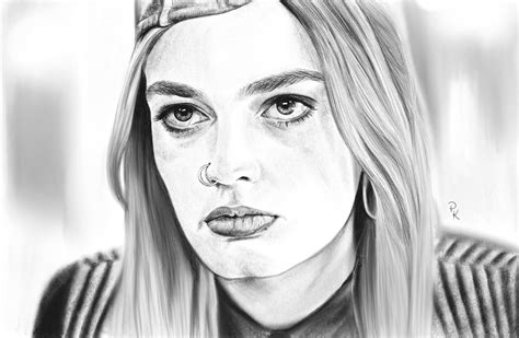 Did This Digital Pencil Drawing 🖤 Maeve Wiley From Sex Education Drawing