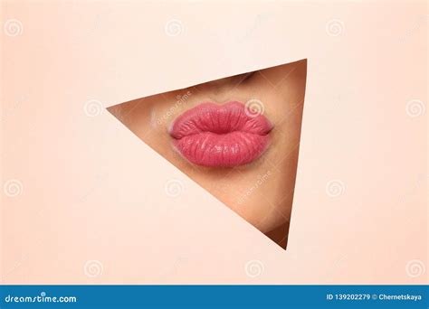 Beautiful Red Lip Lipstick And Lipgloss Sexy Lips Tongue Out
