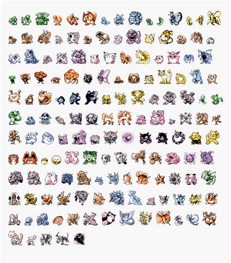 Colored Pokemon Red Blue Sprites Hd Png Download Kindpng