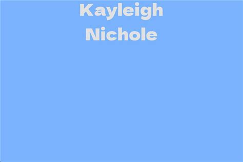 kayleigh nichole facts bio career net worth aidwiki