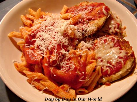 Just italian herbs, garlic, fresh eggplant, and some brine. Eggplant Parmesan, Great Meatless Italian Dish | Day By ...