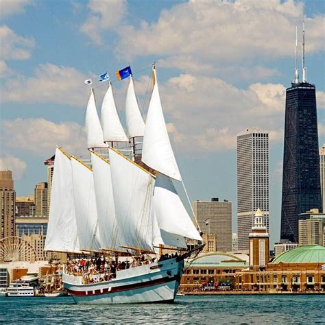 Tall Ship Windy Navy Pier Chicago Tall Ships Sailing