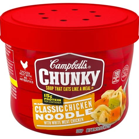 Campbells Chunky Microwavable Classic Chicken Noodle Soup 1525 Ounce