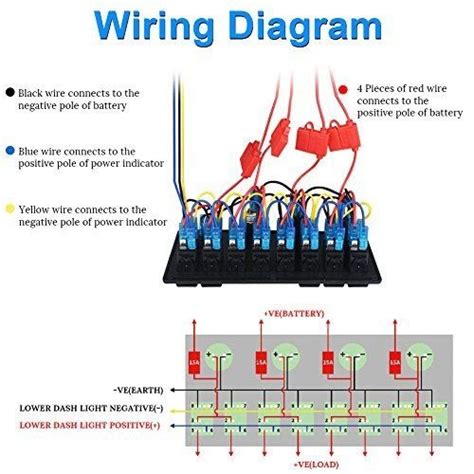 gang rocker switch panel wiring diagram wiring diagram