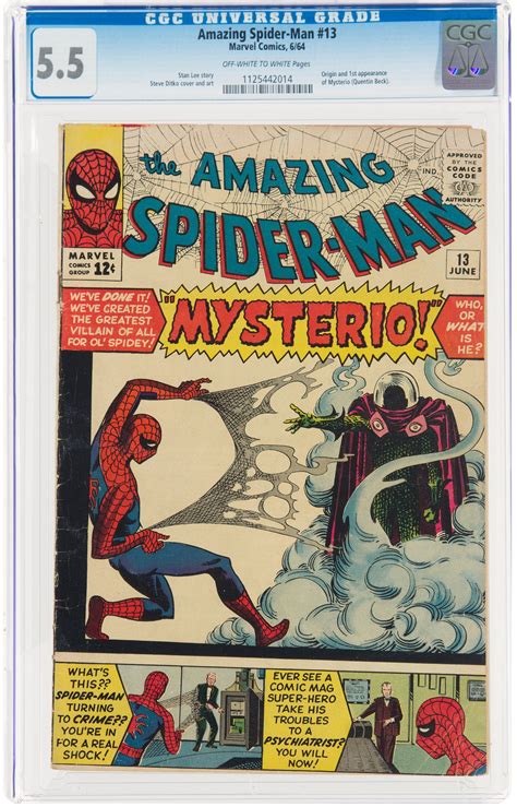 The Amazing Spider Man 13 1964 Cgc Graded 55 Comic Books Silver