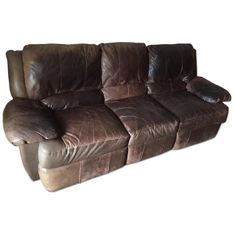 Broyhill Leather Recliner Sofa Aptdeco