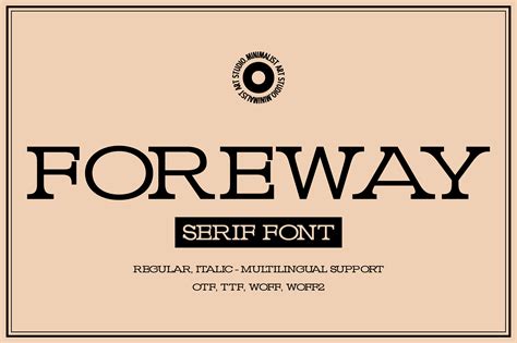 Foreway Font By Minimalistartstudio · Creative Fabrica