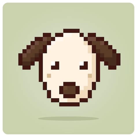 Premium Vector Dog Head In 8 Bit Pixel Art Animal Head For Game Asset