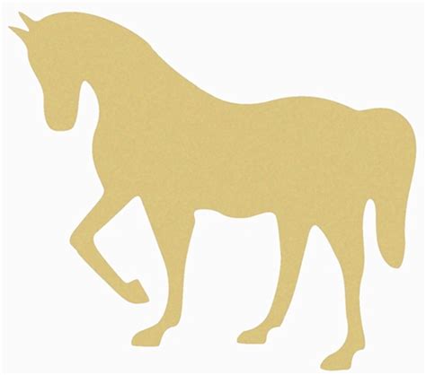 Horse Unfinished Cutout Wooden Shape Paintable Wooden Mdf Wooden