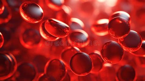 Close Up Of Human Red Blood Cells Stock Illustration Illustration Of