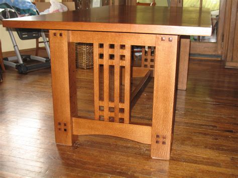 Arts And Crafts Inspired Dining Table Finewoodworking