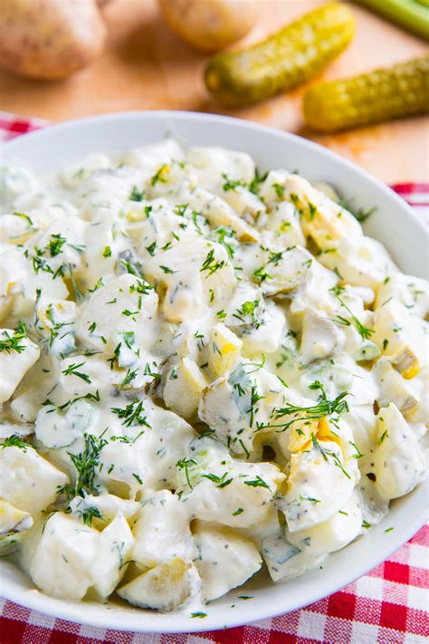 Creamy Egg Potato Salad Recipe Dill Pickle Potato Salad Recipe A