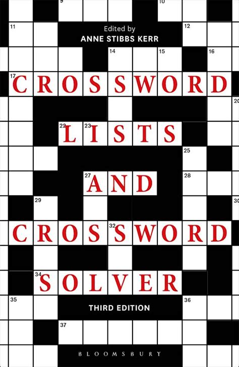 Crossword Lists And Crossword Solver Anne Stibbs Kerr Bloomsbury Information