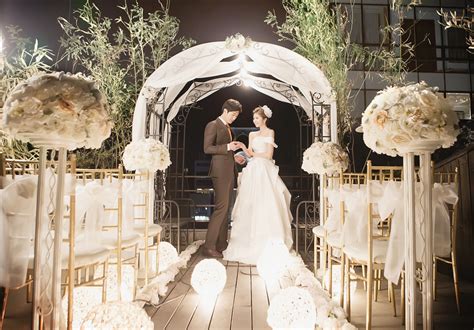 The Lighted Wedding Arch And Magical Floor Lights Turned This Small
