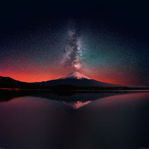 I Love Papers Mc69 Wallpaper Milky Way On Dark Mountain