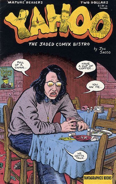 yahoo the jaded comix bistro joe sacco 1998 graphic novel cover underground comic comic covers