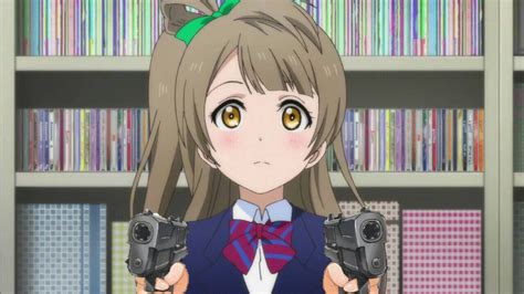 Anime Character Pointing Gun Meme