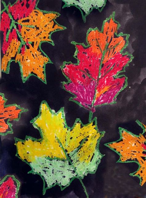 Fall Leaf Art With India Ink Kids Art And Craft Projects Fall Art