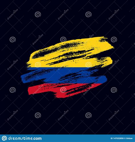 Grunge Textured Colombian Flag Stock Vector Illustration Of Grungy