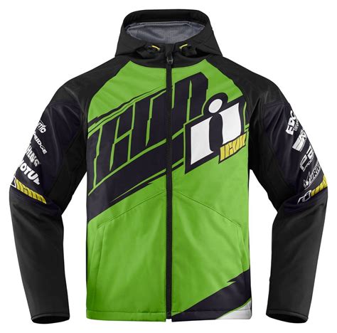 Icon hooligan perforated textile motorcycle motorbike jacket stealth | all sizes. $150.00 Icon Mens Team Merc Armored Hooded Softshell #204600
