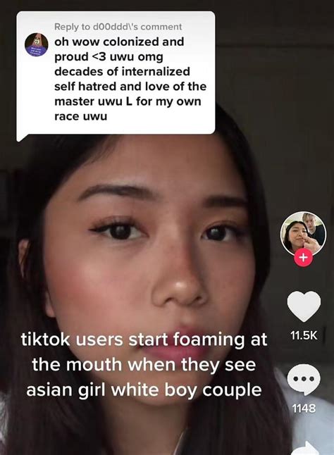 Tiktok Users Start Foaming At The Mouth When They See Asian Girl White Boy Couple Wmaf Amwf