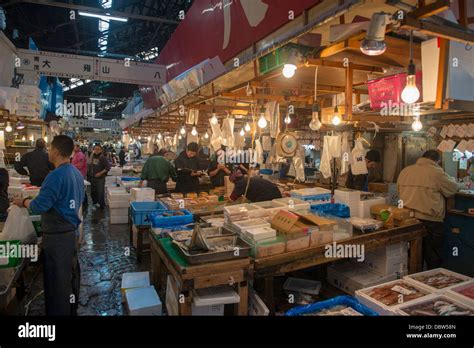 Tsukiji Fish Market Tokyo Japan Asia Stock Photo Alamy