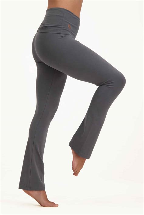 Flared Yoga Pants Pranafied Charcoal Urban Goddess