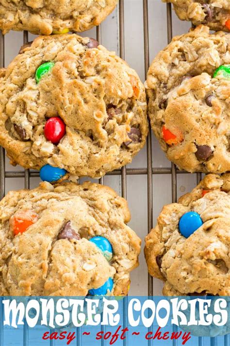 Best Monster Cookies Recipe Peanut Butter Oatmeal Kitchen Gidget