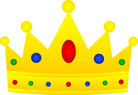 Golden Royal Crown With Jewels Free Clip Art