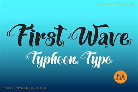 First Wave Font Typhoon Type Suthi Srisopha Fontspace