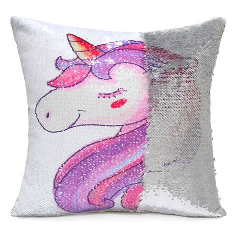 Unicorn Magic Reversible Sequins Cushion Cover 4040cm Decorative