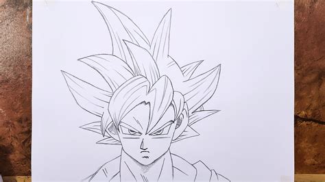 Anime Drawing Goku Ultra Instinct Pencil Sketch Step By Step Youtube