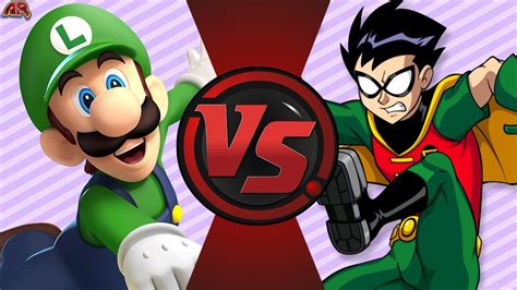 Luigi Vs Robin Mario Vs Dc Comics Cartoon Fight Night Episode 3