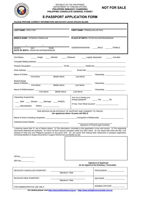Passport Application Form To Print Out Printable Form 2023