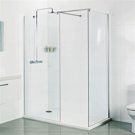 Roman Showers Select 10mm Chrome Walk In Wetroom Shower Panel 1200mm