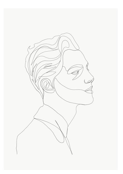 No physical print included after purchasing the item you will be. Pin by Ilse he on Painting | Face line drawing, Line ...