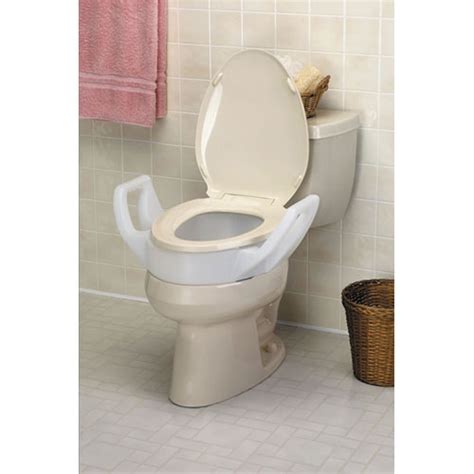 Elevated Toilet Seat With Arms Elongated