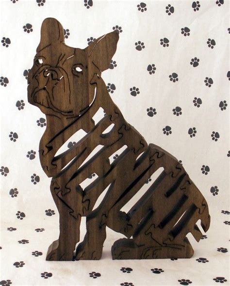 French Bulldog Handmade Wood Fretwork Jigsaw Puzzle Etsy In 2021