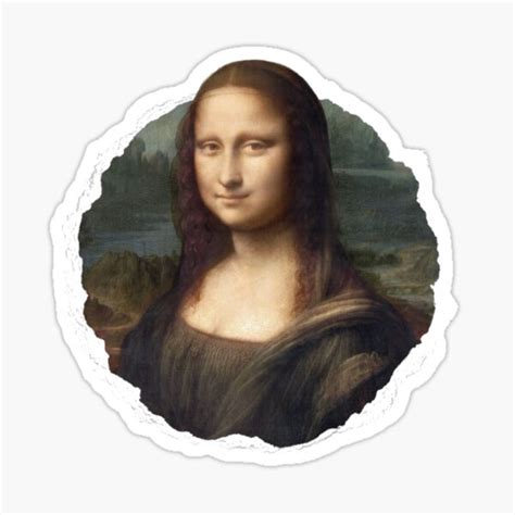 Modern Mona Lisa Party Psd Sticker For Sale By Medoxshop74 Redbubble