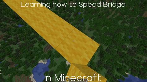 Learning How To Speed Bridge In Minecraft Youtube