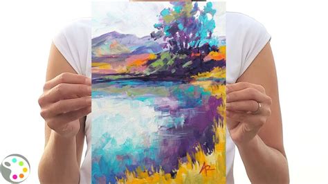 How To Paint With Acrylics Impressionist Landscape For Beginners