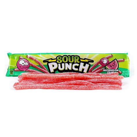 Sour Punch Watermelon Straws 2oz Candy Funhouse