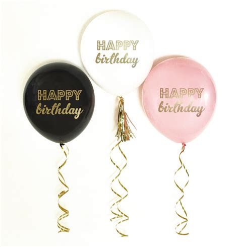 Happy Birthday Party Balloons In Various Colors