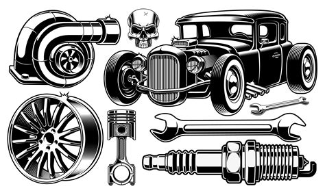 Design elements of car repair. 539160 Vector Art at Vecteezy