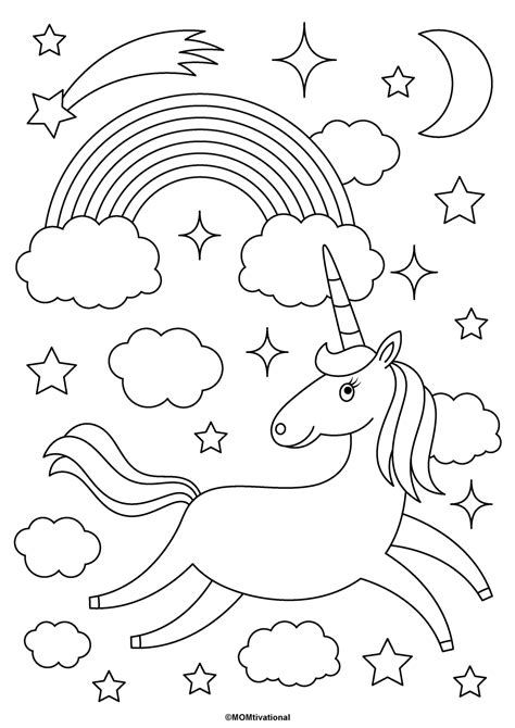 Fun And Free Unicorn Coloring Pages For Kids Momtivational