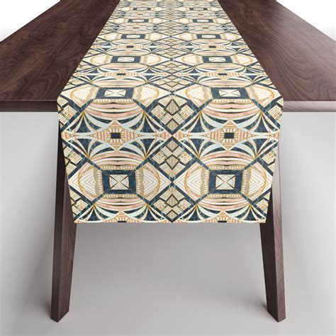 Mosaic Marbled Art Deco Ii Table Runner Marta Barragan Camarasa