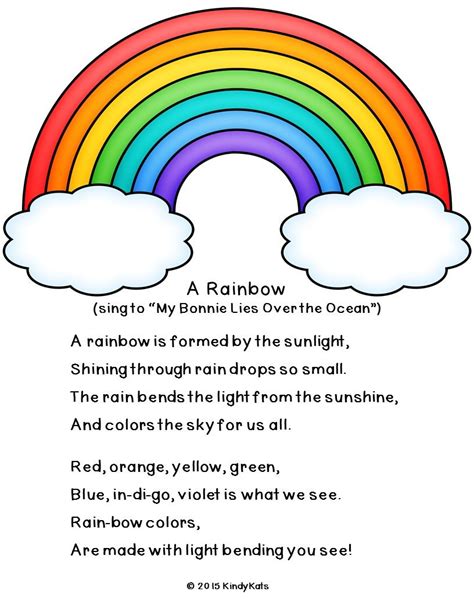 If You Like This Freebie Scientific Song About Rainbows Youll Love