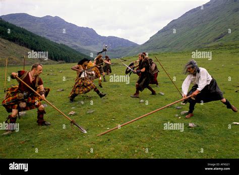 Battle Of Culloden The Clan Scotland At A Camp In Glen Croe Stock