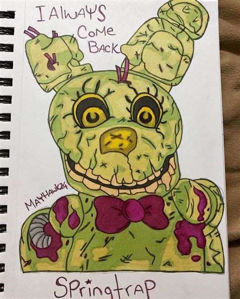 How To Draw Springtrap From Five Nights At Freddy S 3 Springtrap
